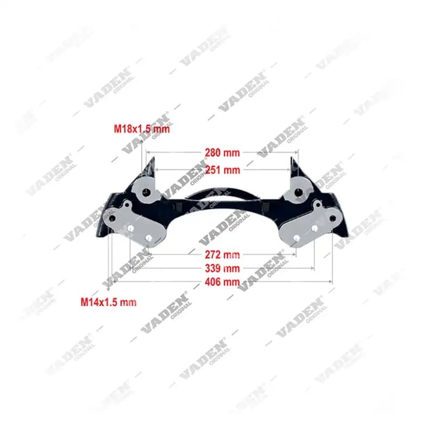 4122011 - MERITOR D3- 22.5", Bremssattel-Träger, Bremssattelträger