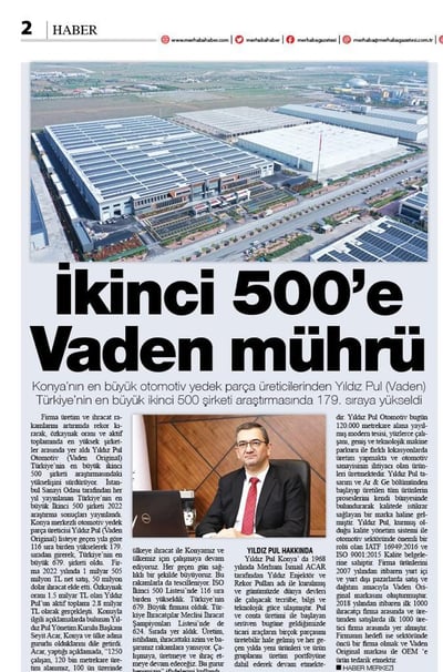 İkinci 500’e Vaden Mührü