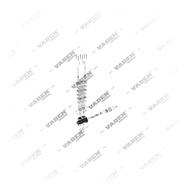 9) 5013693,5013694,5013695,801732,6319090, 5013694 Double cylindre, Compresseur d'air, Vaden