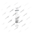 1320400S1,1320401S1,1348480S1,1396282S1,1396283S1,LP4969S1,LP4970S1,LP4983S1, LP4983S1 KNORR-BREMSE Cabeçote, Kit reparo do compressor de freio a ar, Vaden