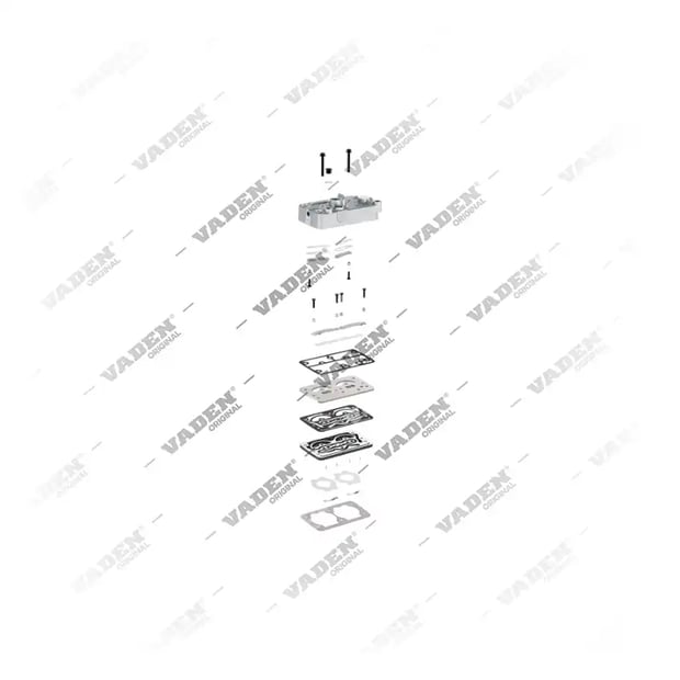 2) 1320400S1,1320401S1,1348480S1,1396282S1,1396283S1,LP4969S1,LP4970S1,LP4983S1, LP4983S1 KNORR-BREMSE Cabeçote, Kit reparo do compressor de freio a ar, Vaden